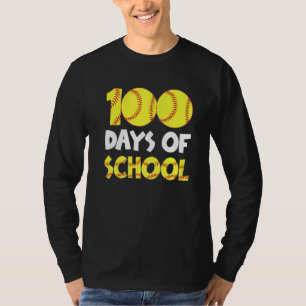 T-shirt 100 Jours Smarter Heureux 100 Jours De Softball Sc