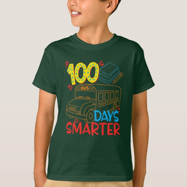T-shirt 100 JOURS SMARTER SCHOOL (Devant)