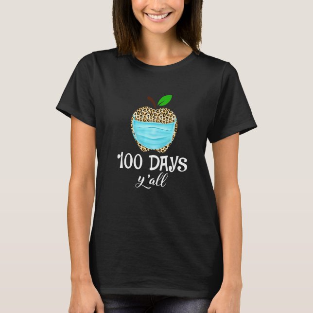 T-shirt 100 Jours Vous Jouissez Du 100E Jour D'École Masqu (Devant)