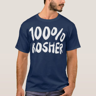 T-shirt 100 KOSHER Drôle plaisanterie juive hébreu Hanoukk