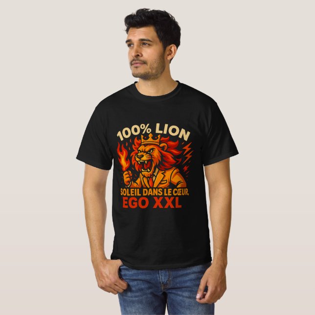 T-SHIRT 100 % LION (Devant entier)