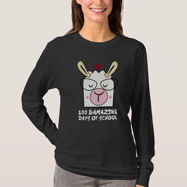 T-shirt 100 Llamazing Days Llama 100th Day Of School Teach (Devant)
