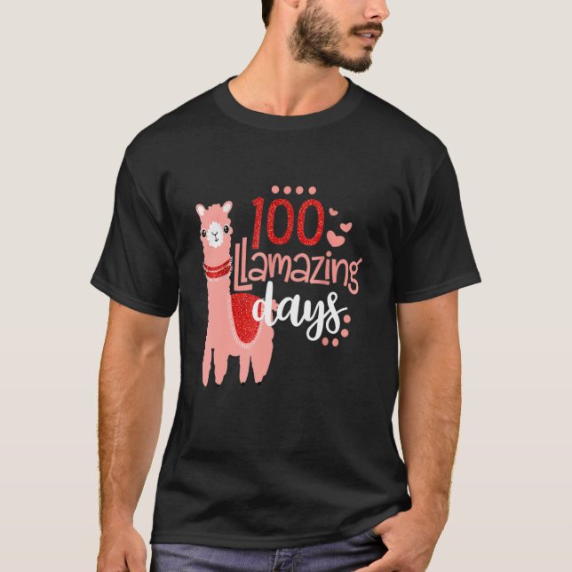 T-shirt 100 Llamazing Days Llama 100th Day Of School Teach (Devant)