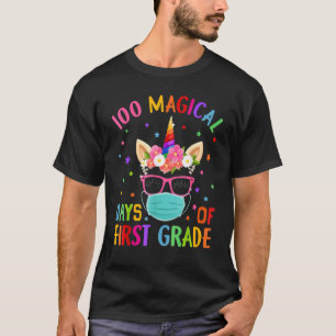 T-shirt 100 Magical Days Of First Grades School Unicorn Ma
