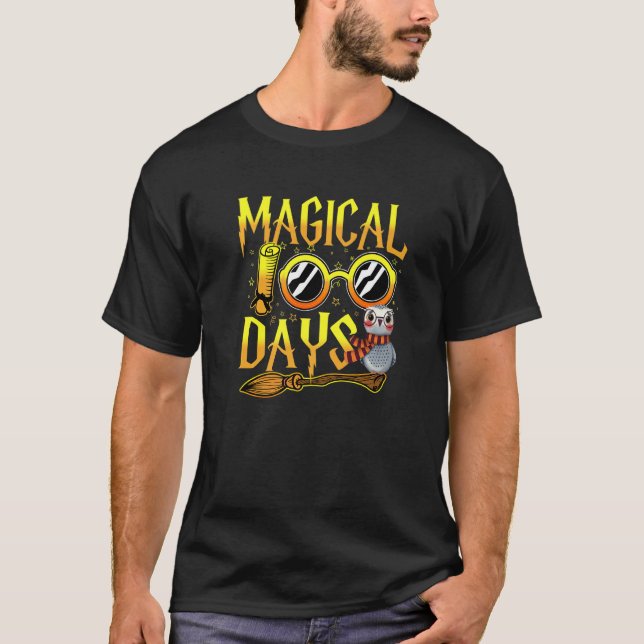 T-shirt 100 Magical Days Wizard 100th Days Of School Kids  (Devant)