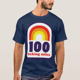 T-shirt 100 Mile Trail et Ultra Running Rainbow Funny