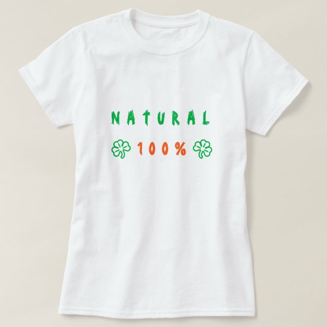 T-Shirt 100% Naturel - Texte (Design devant)