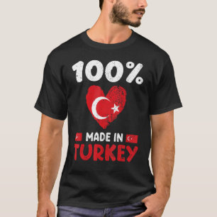T-shirt 100 Percent Made In Turkey Turkish Boys Girls