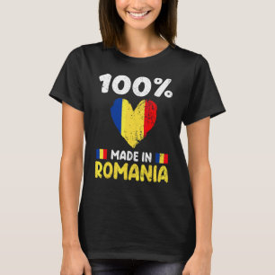 T-shirt 100 Pour Cent Fabriqué En Roumanie Garçons Filles 