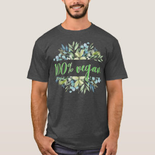 T-shirt 100 Végans Salade Veganisme Légumes Fruits