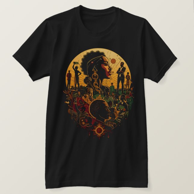 T-shirt 100 Years of Black History – Past Present Future T (Design devant)