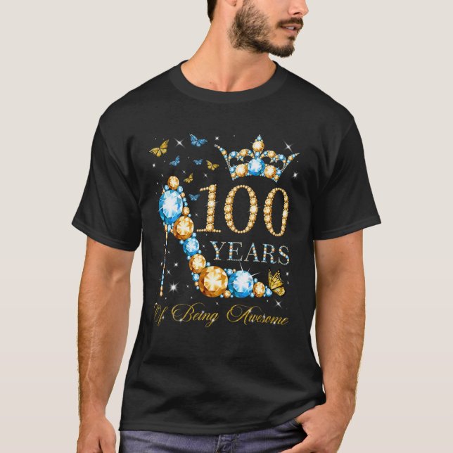 T-shirt 100E Anniversaire 100 Ans D'Être Étonnant 100 Ans (Devant)