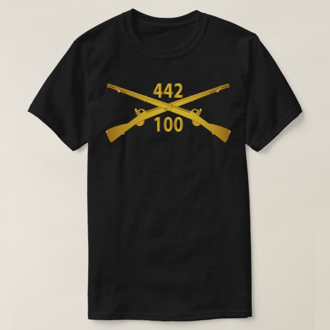 T-shirt 100e Bataillon d'infanterie 442e Régiment d'infant (Design devant)