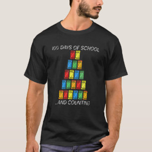 T-shirt 100e Jour 100 Jours D'École Crayon Hash Marks Thé