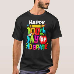 T-shirt 100e Jour De 2e Année Enseignants Enfants Heureux