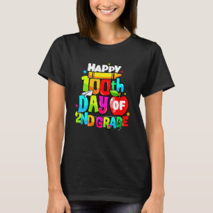 T-shirt 100e Jour De 2e Année Enseignants Enfants Heureux 