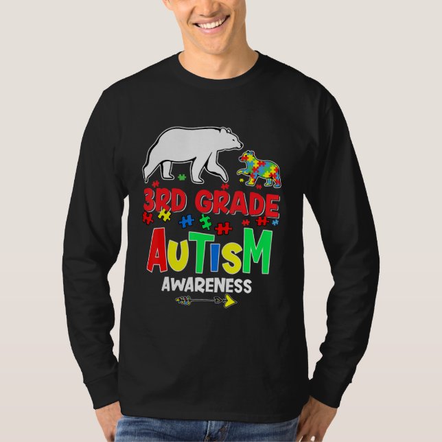 T-shirt 100e Jour De 3e Année Enseignant Autisme 100 Jours (Devant)
