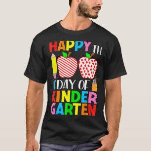 T-shirt 100e jour de la maternelle coeurs d'enseignant et