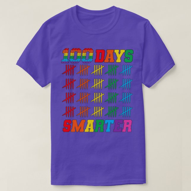T-shirt 100e jour de l'école100 jour plus intelligent (Design devant)