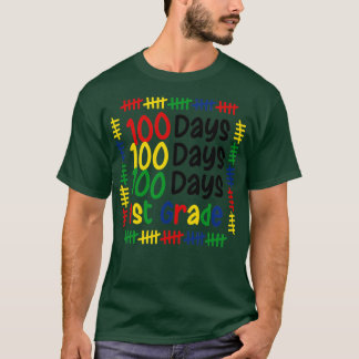T-shirt 100e Jour De L'École 1ère Année Garçons Filles Étu