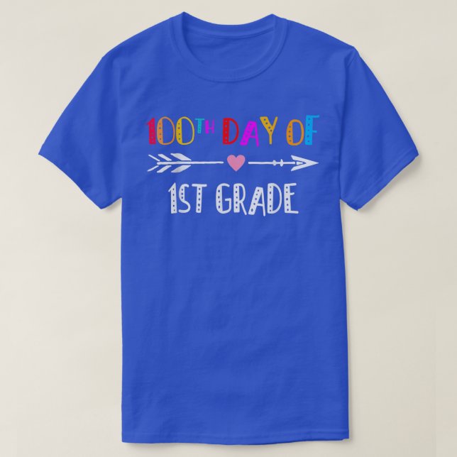 T-shirt 100e jour de l'école 1ère classe Enseignant 100 jo (Design devant)