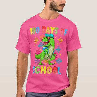 T-shirt 100E Jour De L'École Dino Enfants Joyeux 100 Jours