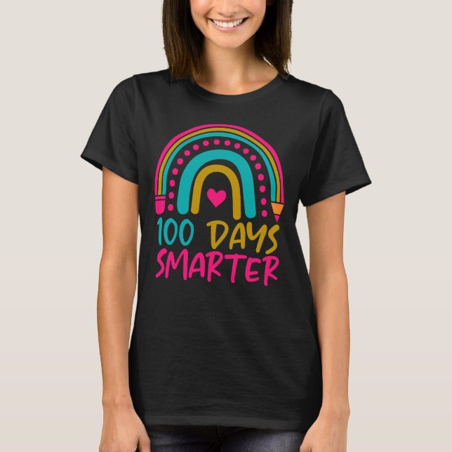 T-shirt 100e Jour De L'École Enseignant 100 Jours Plus Int (Devant)