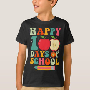 T-shirt 100e Jour De L'École Enseignant Enfants Retro Supe