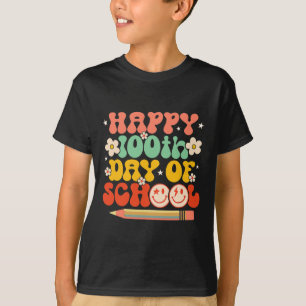 T-shirt 100e Jour De L'École Enseignant Enfants Retro Supe