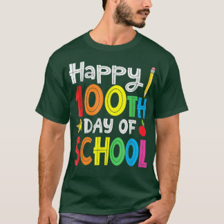 T-shirt 100e Jour de l'école Enseignants Enfants Joyeux en