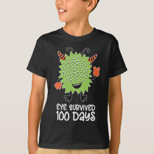 T-shirt 100e Jour De L'École Monster Garçons Enfants Oeil 