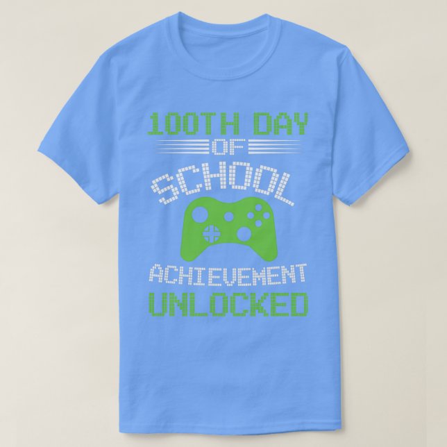 T-shirt 100e jour de réussite scolaire déverrouillé 1 (Design devant)