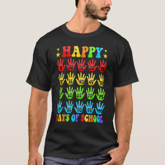 T-shirt 100e jour d'école enseignant élève enfant heureux