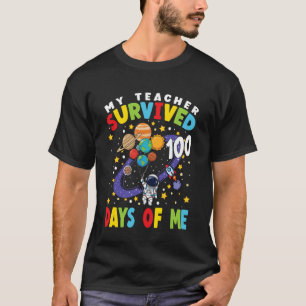 T-shirt 100e jour d'école Mon professeur a survécu 100 jou