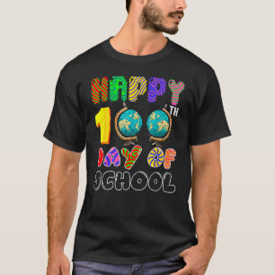 T-shirt 100e jour d'école Professeur Enfant Enfant Heureux