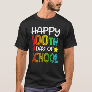 T-shirt 100e jour Enfants étudiants Heureux 100 jours d'é