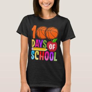 T-shirt 100e jour Student Boys Girls Bysketbyll 100 Jours