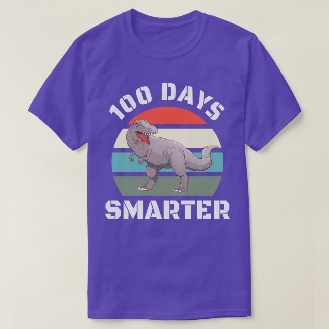 T-shirt 100e Jours Dinosaur intelligent Dinosaure Drôle ca (Design devant)