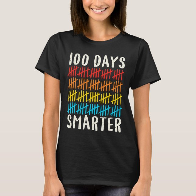 T-shirt 100ème Jour De L'École 100 Jours Smarter Enseignan (Devant)