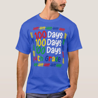 T-shirt 100ème Jour De L'École 4ème Classe Garçons Filles 