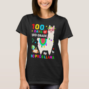 T-shirt 100ème Jour De L'École No Prob Llama 100 Jours De