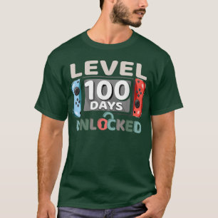 T-shirt 100ème Jour D'École Pour Enfants Jeux Vidéo Garçon