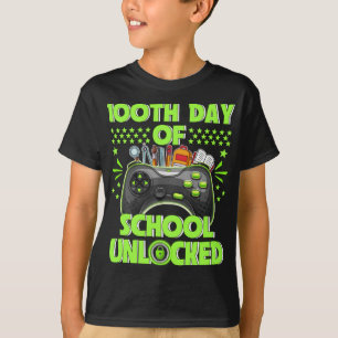 T-shirt 100ème Jour D'École Pour Enfants Jeux Vidéo Garçon