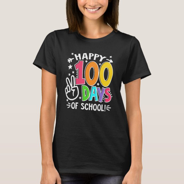 T-shirt 100ème Jour D'Enseignants Scolaires Enfants Enfant (Devant)