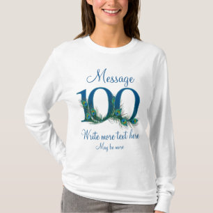 T-shirt 100th anniversaire chic personnalisé du siècle 1