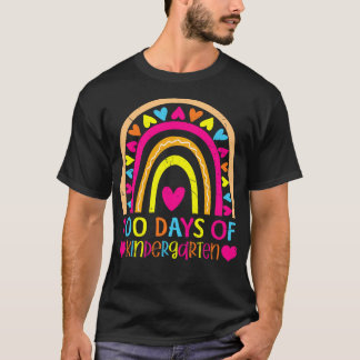 T-shirt 100th Day of Kindergarten Rainbow 100 Days Smarter