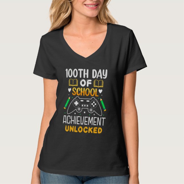 T-shirt 100th Day Of School Achievement  100 Days Of Schoo (Devant)