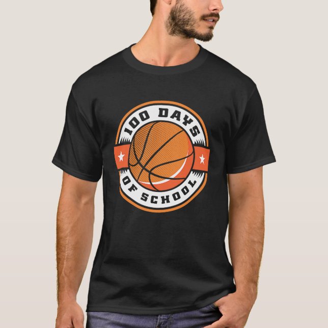 T-shirt 100th Day of School Basketball 100 Days Of School (Devant)