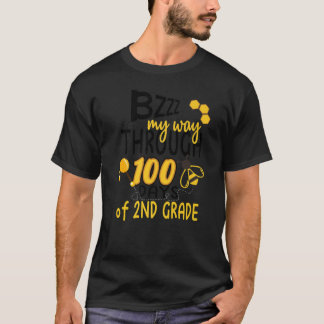 T-shirt 100th Day Of School Bee Hive Funny Sayings