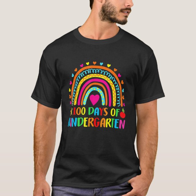 T-shirt 100th Day of School Teacher  100 days smarter rain (Devant)